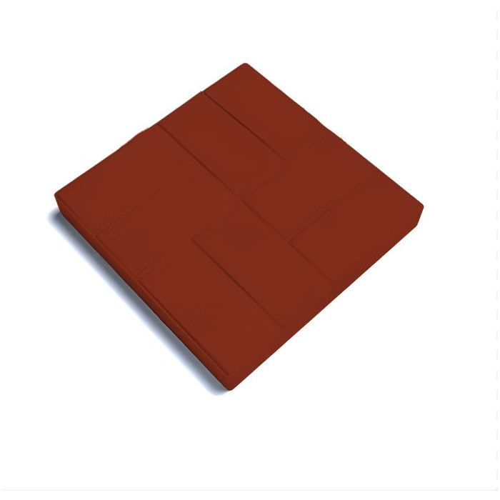 Квадратная тротуарная плитка 500х500х50 паркет Красный