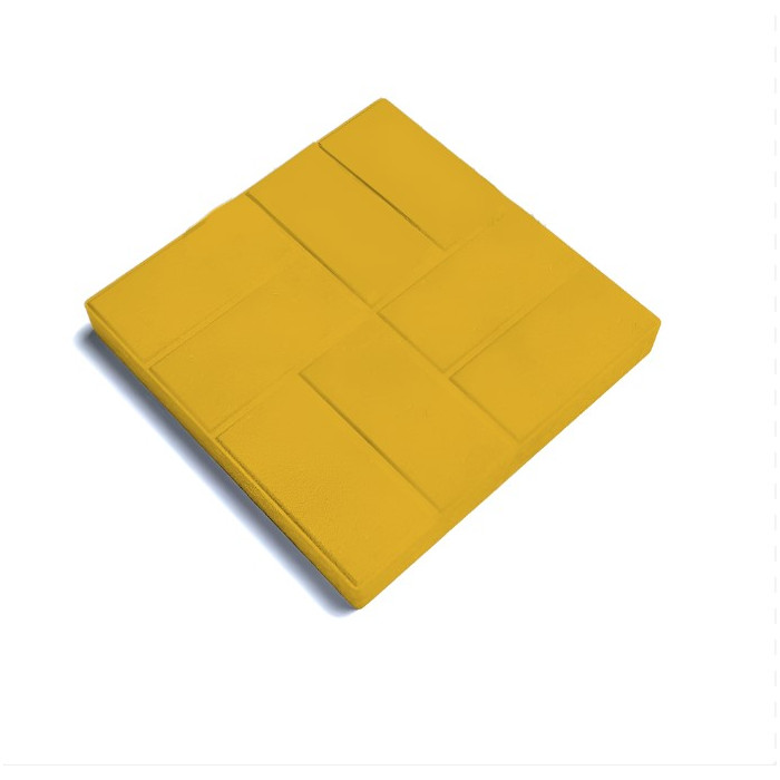 Квадратная тротуарная плитка 500х500х70 паркет Желтый